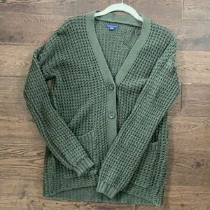 American Eagle olive cardigan